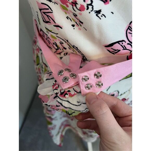 New! Women’s Floral Fit & Flare White/Pink Midi Dress 4 - Picture 9 of 13